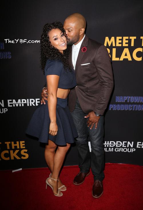 Derek Fisher & Gloria Govan Steam Up The Red Carpet With Kisses